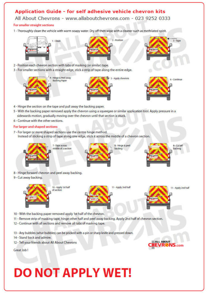 Chevrons application guide